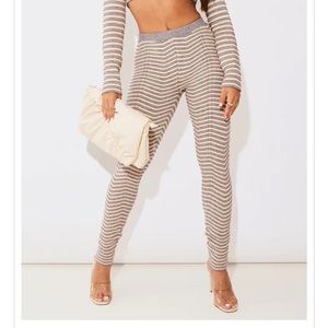 Striped sweater leggings